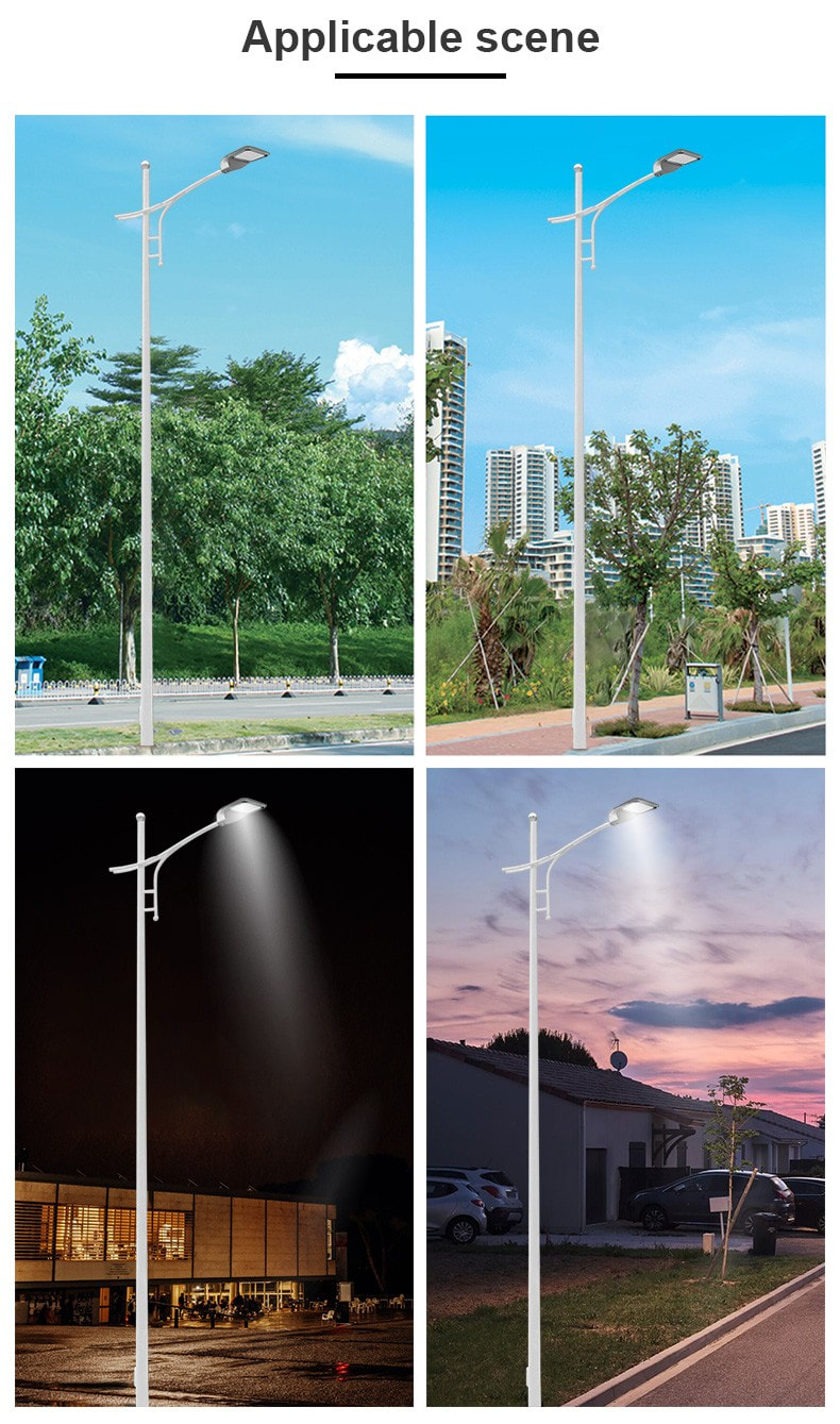 Display of light poles in different scenarios.